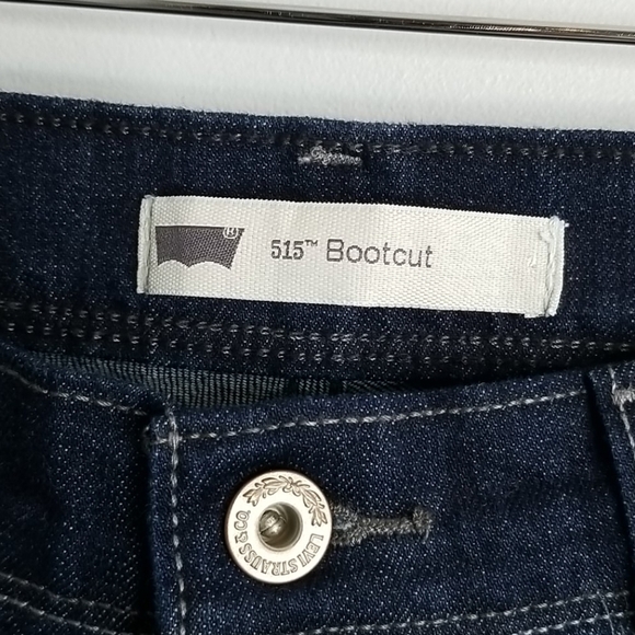 Levi's 515 dark blue boot cut jeans size 6 - Picture 6 of 9